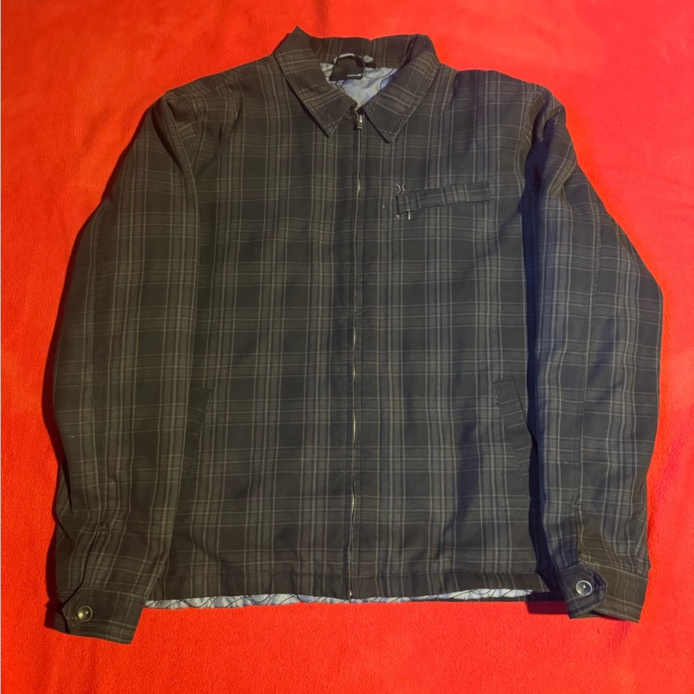 Men’s Gray Plaid Hurley Jacket